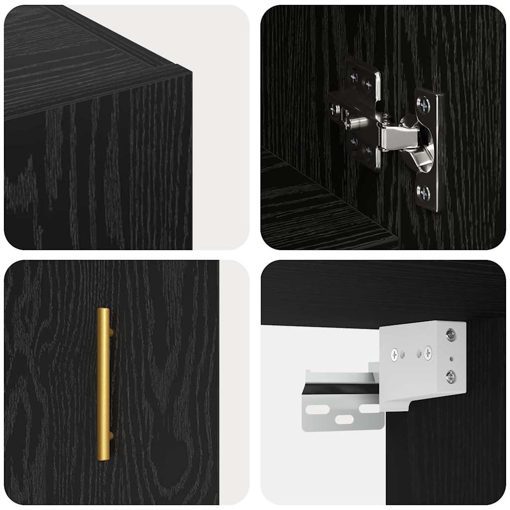 Wandschrank Schwarze Eiche 60 x 31 x 70 cm Holzwerkstoff