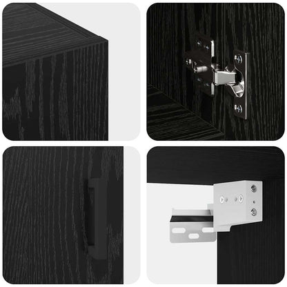 Wandschrank Schwarze Eiche 60 x 31 x 70 cm Holzwerkstoff