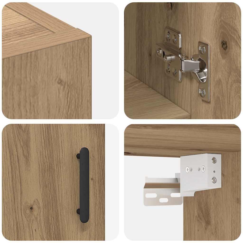 Wandschrank Eiche handwerklich 60 x 31 x 70 cm Holzwerkstoff
