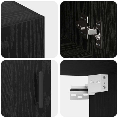 Wandschrank Schwarze Eiche 60 x 31 x 70 cm Holzwerkstoff