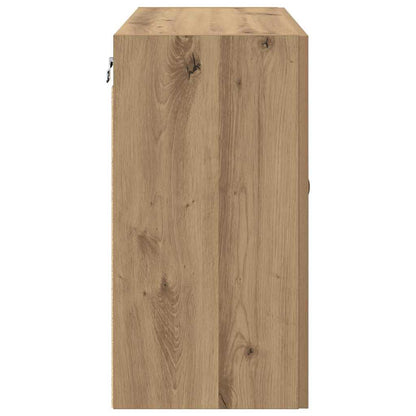 Wandschrank Eiche handwerklich 60 x 31 x 60 cm Holzwerkstoff