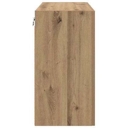 Wandschrank Eiche handwerklich 60 x 31 x 60 cm Holzwerkstoff