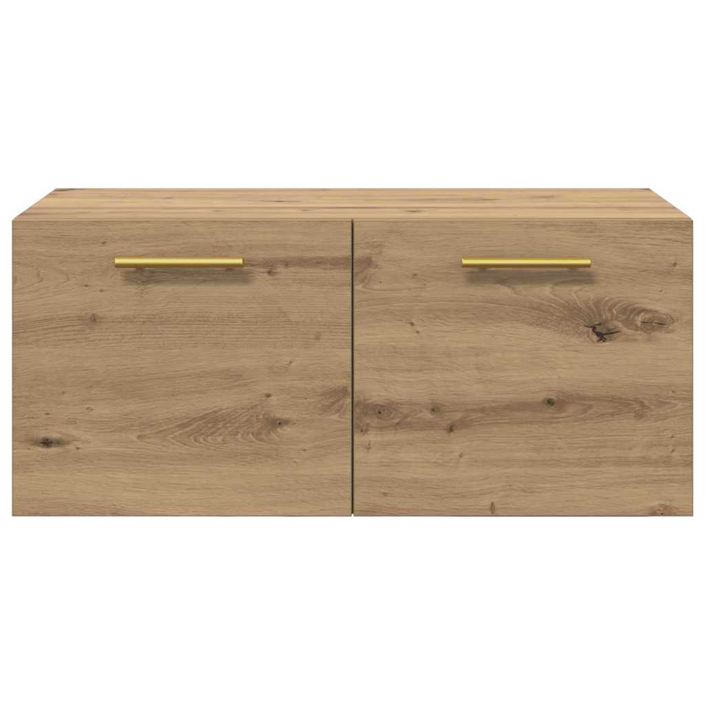 Wandschrank Eiche handwerklich 80 x 36.5 x 35 cm Holzwerkstoff