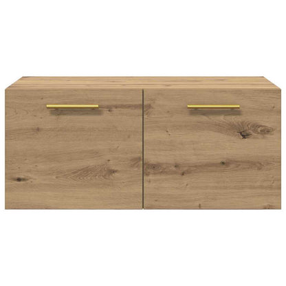 Wandschrank Eiche handwerklich 80 x 36.5 x 35 cm Holzwerkstoff