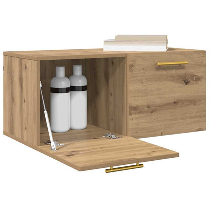 Wandschrank Eiche handwerklich 80 x 36.5 x 35 cm Holzwerkstoff