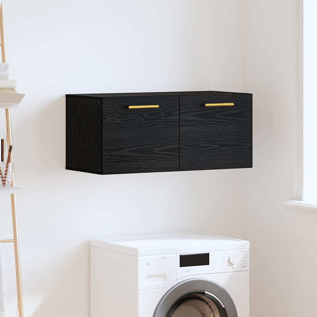 Wandschrank Schwarze Eiche 80 x 36.5 x 35 cm Holzwerkstoff