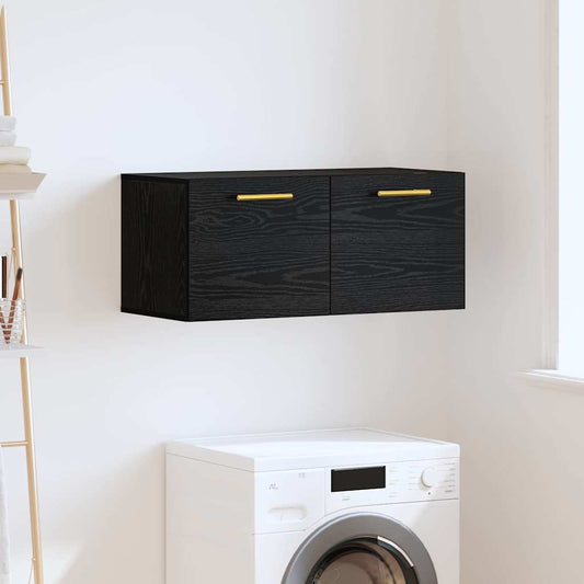Wandschrank Schwarze Eiche 80 x 36.5 x 35 cm Holzwerkstoff