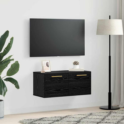 Wandschrank Schwarze Eiche 80 x 36.5 x 35 cm Holzwerkstoff