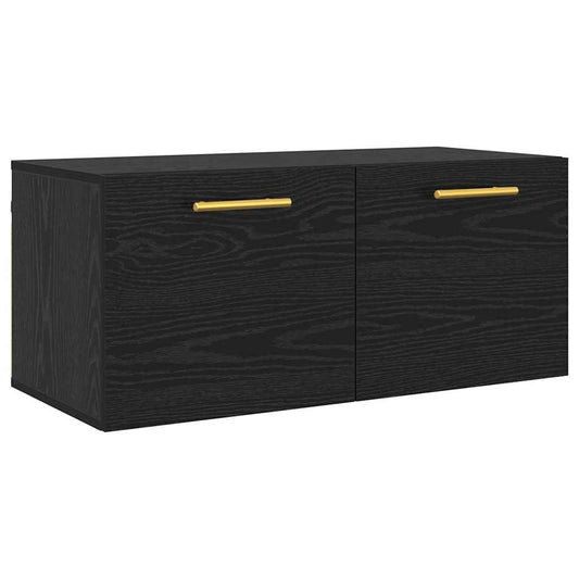 Wandschrank Schwarze Eiche 80 x 36.5 x 35 cm Holzwerkstoff