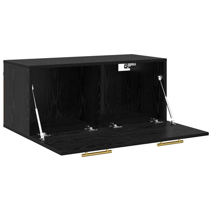 Wandschrank Schwarze Eiche 80 x 36.5 x 35 cm Holzwerkstoff