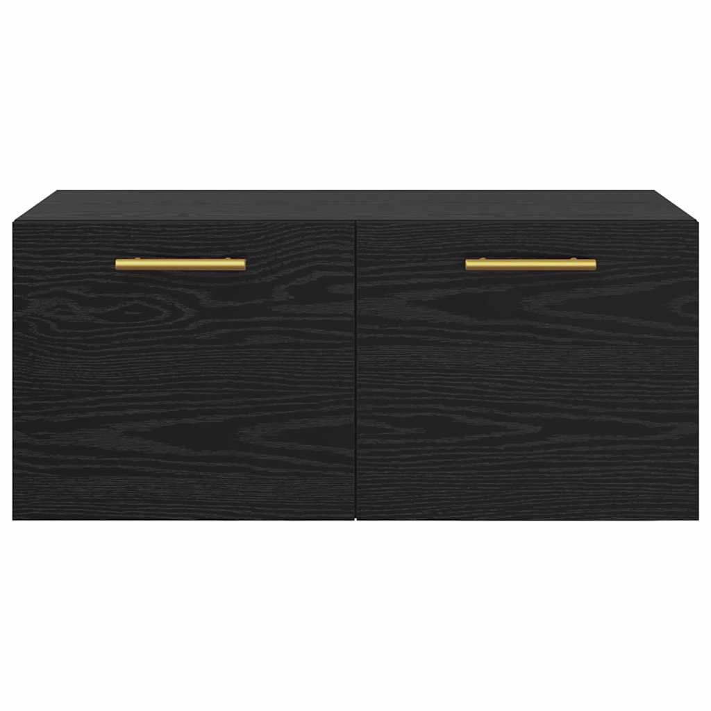 Wandschrank Schwarze Eiche 80 x 36.5 x 35 cm Holzwerkstoff