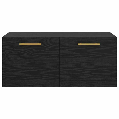 Wandschrank Schwarze Eiche 80 x 36.5 x 35 cm Holzwerkstoff