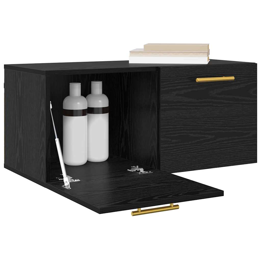 Wandschrank Schwarze Eiche 80 x 36.5 x 35 cm Holzwerkstoff