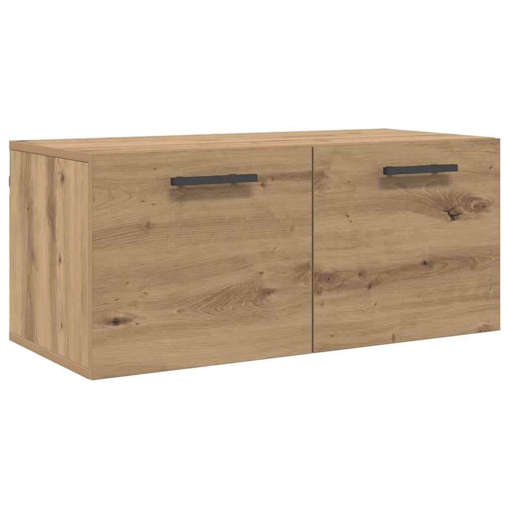 Wandschrank Eiche handwerklich 80 x 36.5 x 35 cm Holzwerkstoff