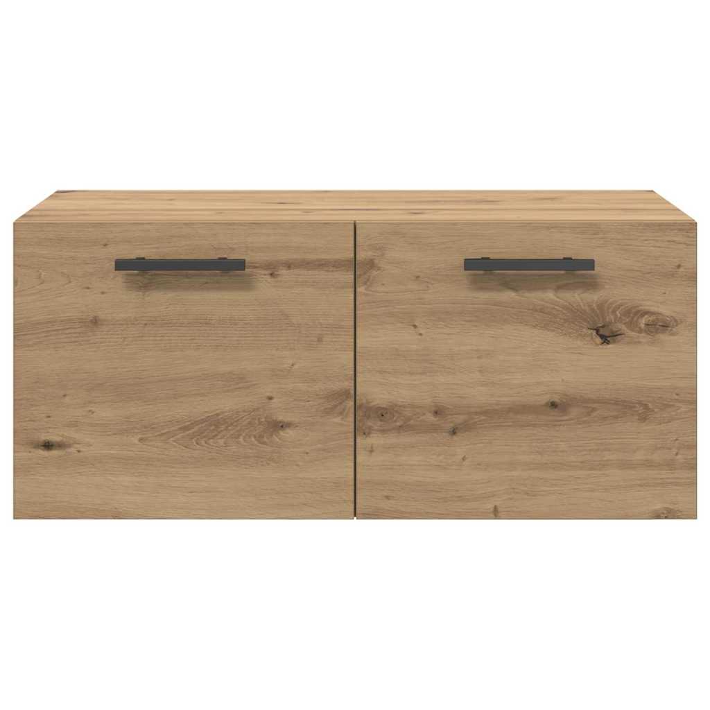 Wandschrank Eiche handwerklich 80 x 36.5 x 35 cm Holzwerkstoff