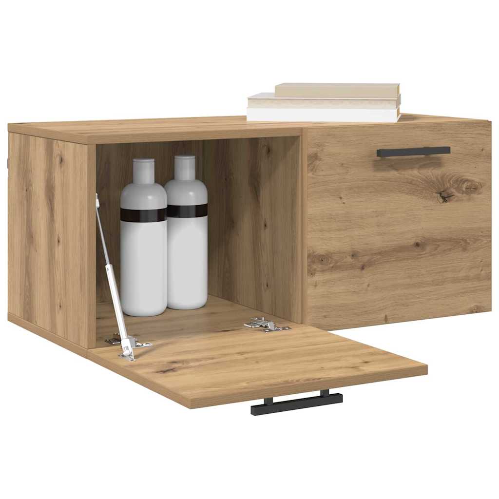 Wandschrank Eiche handwerklich 80 x 36.5 x 35 cm Holzwerkstoff