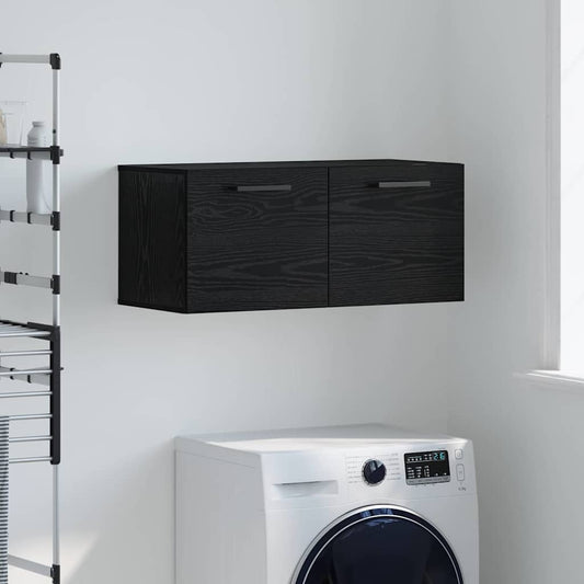 Wandschrank Schwarze Eiche 80 x 36.5 x 35 cm Holzwerkstoff