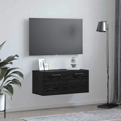 Wandschrank Schwarze Eiche 80 x 36.5 x 35 cm Holzwerkstoff