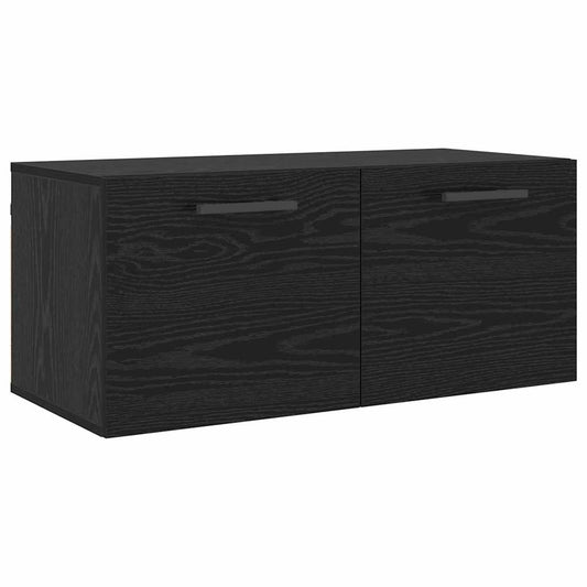 Wandschrank Schwarze Eiche 80 x 36.5 x 35 cm Holzwerkstoff