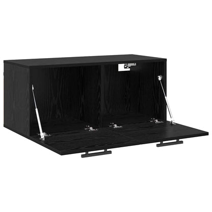 Wandschrank Schwarze Eiche 80 x 36.5 x 35 cm Holzwerkstoff