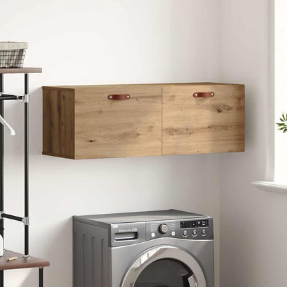 Wandschrank Eiche handwerklich 100 x 36.5 x 35 cm Holzwerkstoff