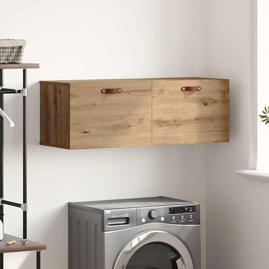 Wandschrank Eiche handwerklich 100 x 36.5 x 35 cm Holzwerkstoff
