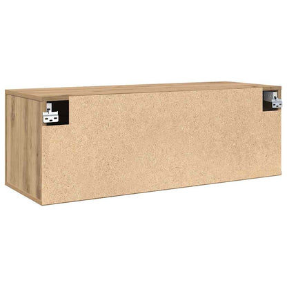 Wandschrank Eiche handwerklich 100 x 36.5 x 35 cm Holzwerkstoff