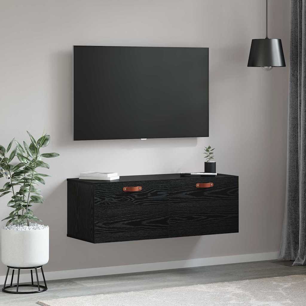 Wandschrank Schwarze Eiche 100 x 36.5 x 35 cm Holzwerkstoff
