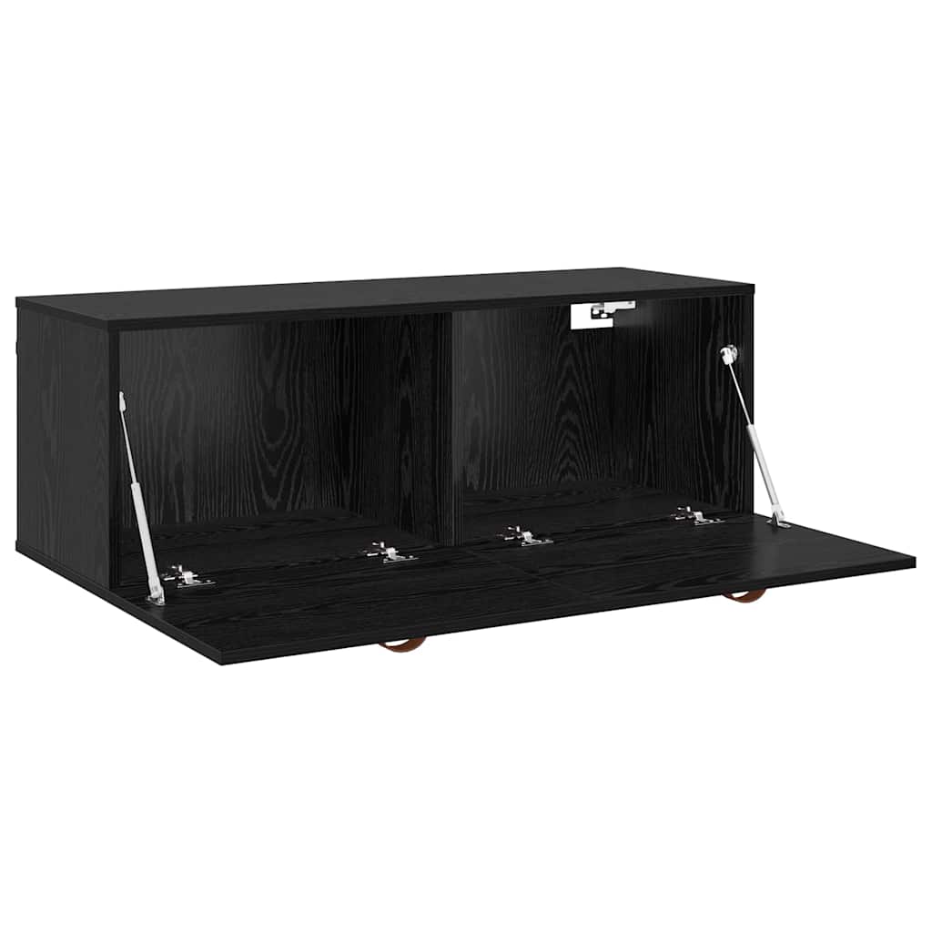 Wandschrank Schwarze Eiche 100 x 36.5 x 35 cm Holzwerkstoff