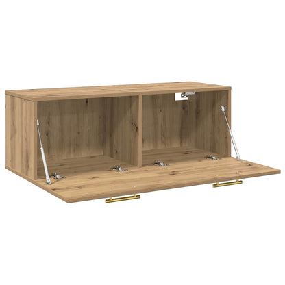 Wandschrank Eiche handwerklich 100 x 36.5 x 35 cm Holzwerkstoff