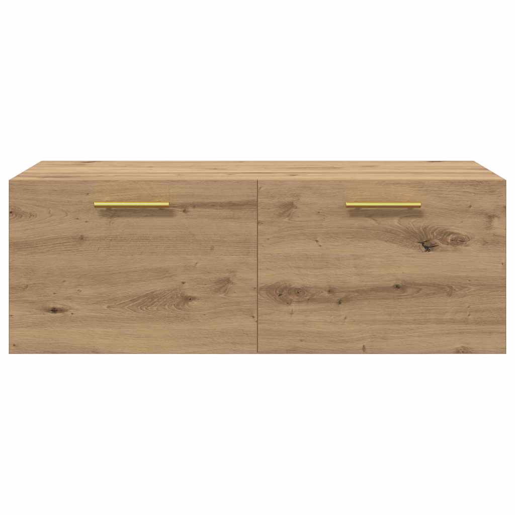 Wandschrank Eiche handwerklich 100 x 36.5 x 35 cm Holzwerkstoff