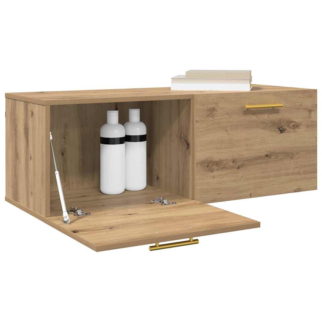 Wandschrank Eiche handwerklich 100 x 36.5 x 35 cm Holzwerkstoff