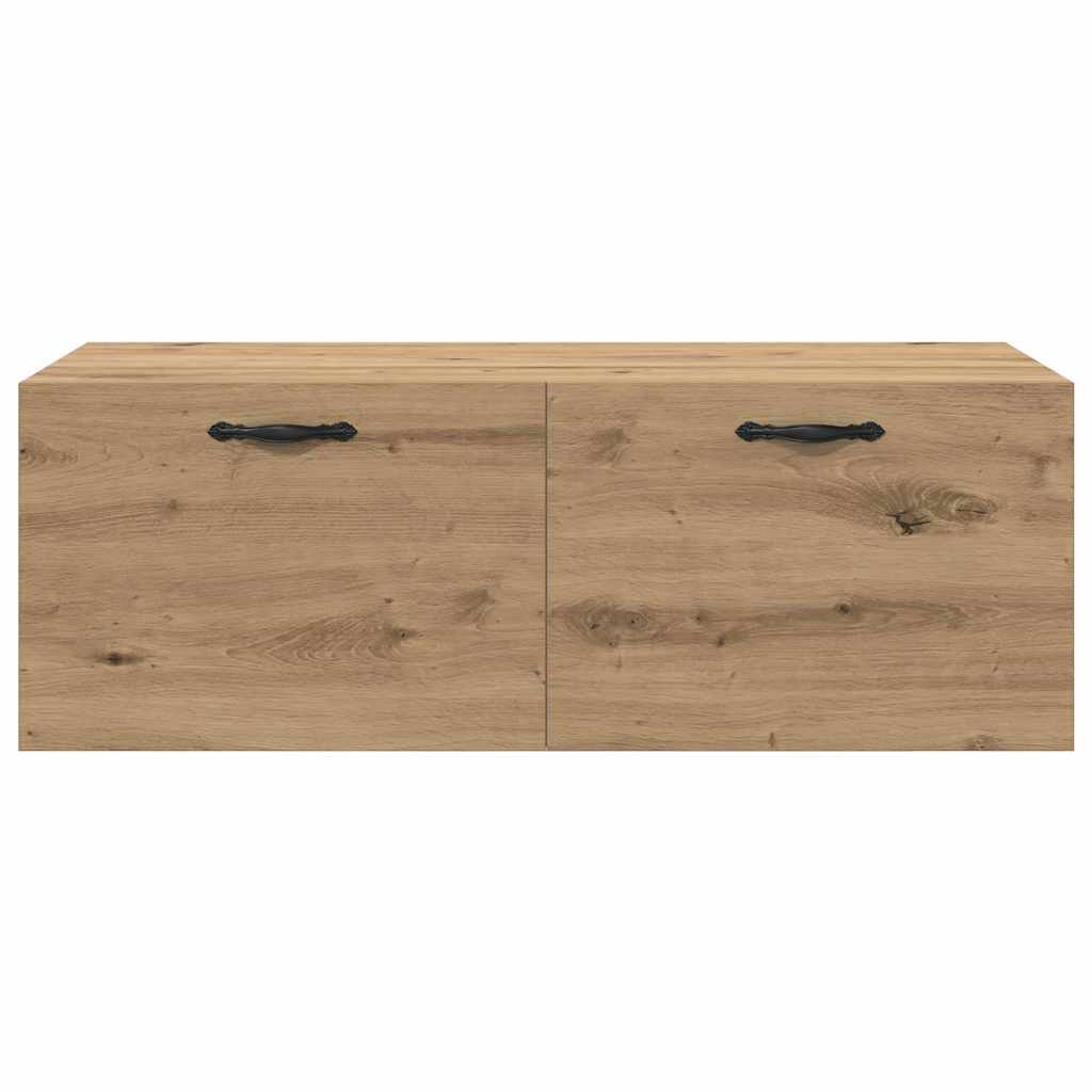 Wandschrank Eiche handwerklich 100 x 36.5 x 35 cm Holzwerkstoff