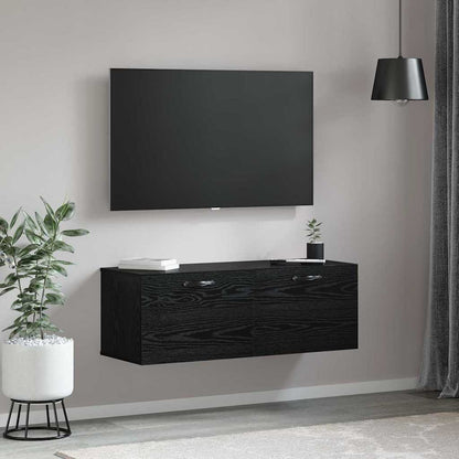 Wandschrank Schwarze Eiche 100 x 36.5 x 35 cm Holzwerkstoff