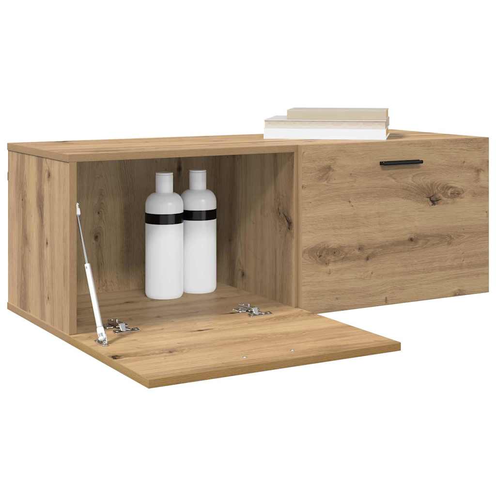 Wandschrank Eiche handwerklich 100 x 36.5 x 35 cm Holzwerkstoff