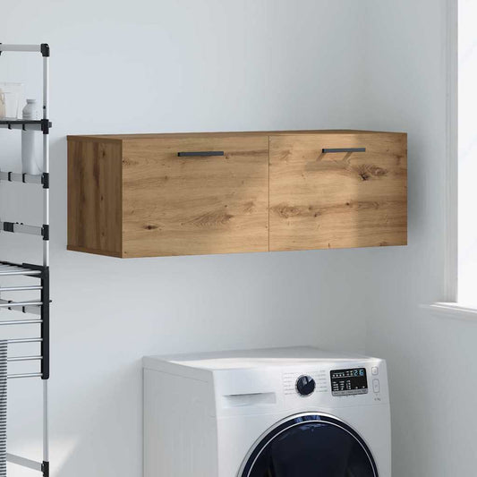 Wandschrank Eiche handwerklich 100 x 36.5 x 35 cm Holzwerkstoff