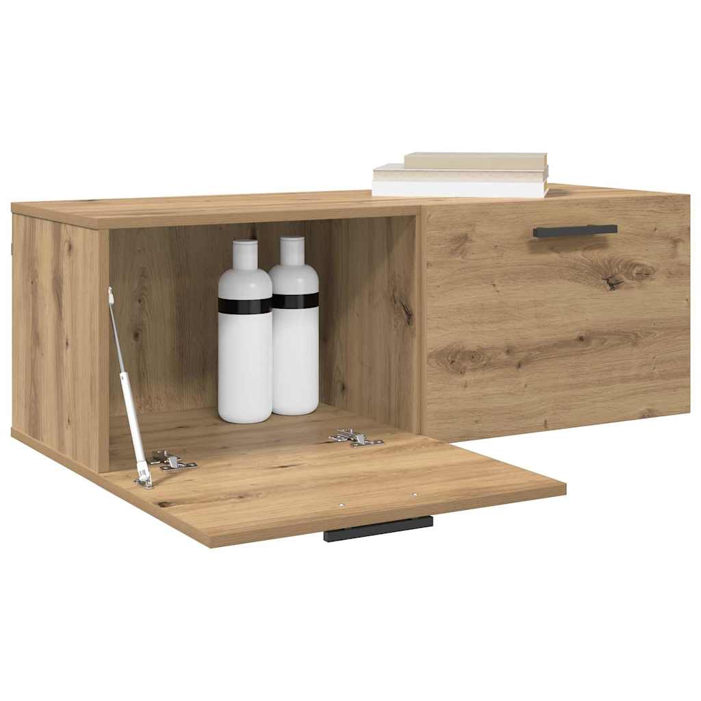 Wandschrank Eiche handwerklich 100 x 36.5 x 35 cm Holzwerkstoff