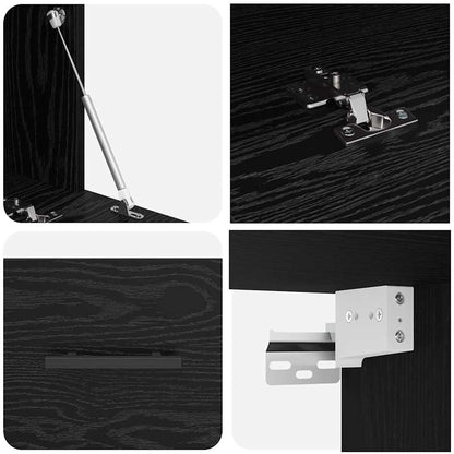 Wandschrank Schwarze Eiche 100 x 36.5 x 35 cm Holzwerkstoff