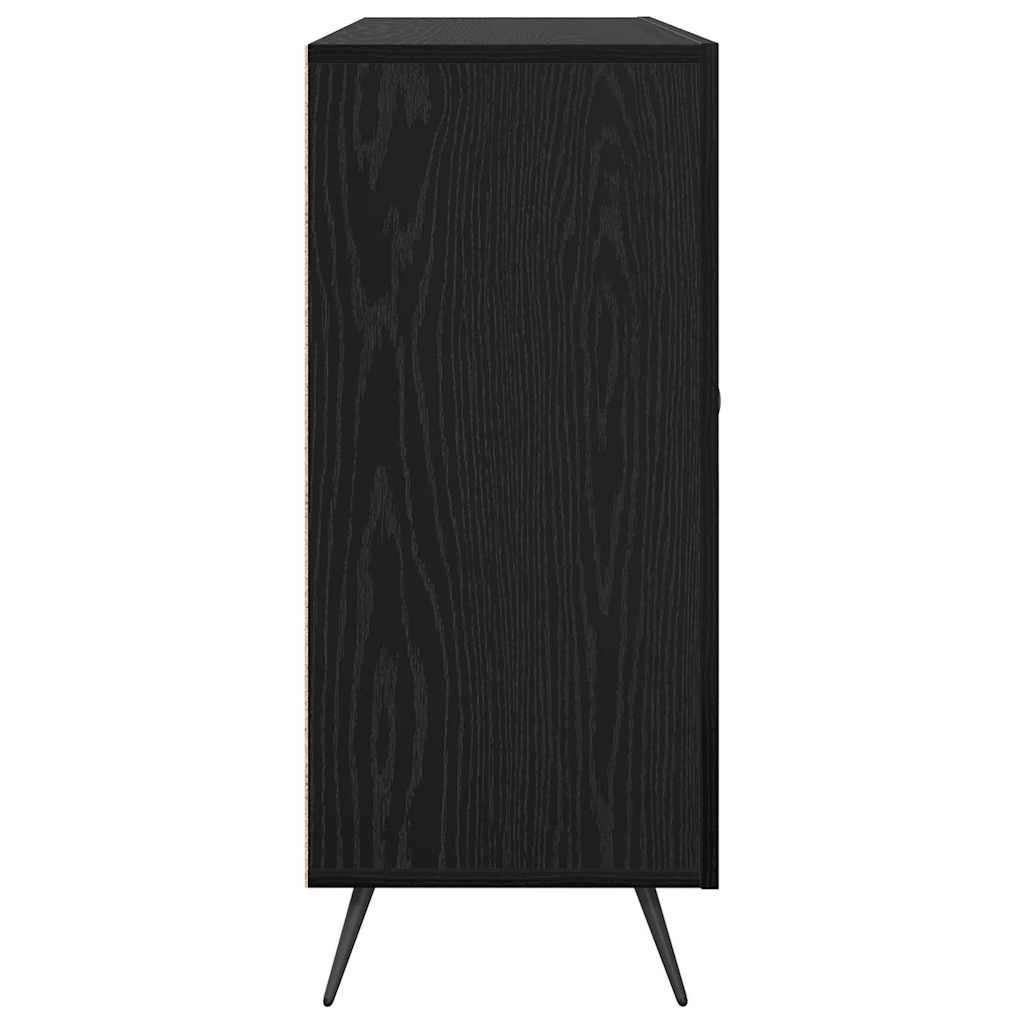 Sideboard Schwarz 90 x 34 x 80 cm Holzwerkstoff