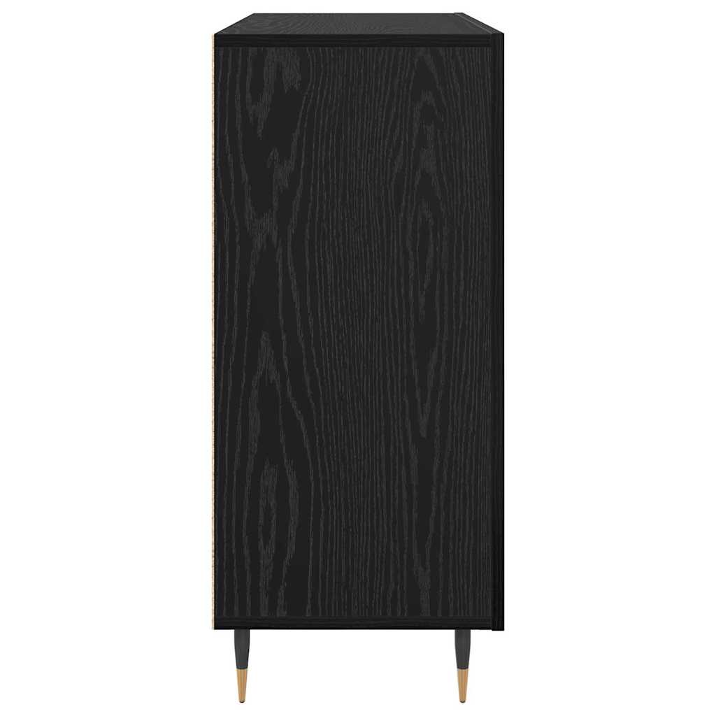 Sideboard Schwarz 90 x 34 x 80 cm Holzwerkstoff