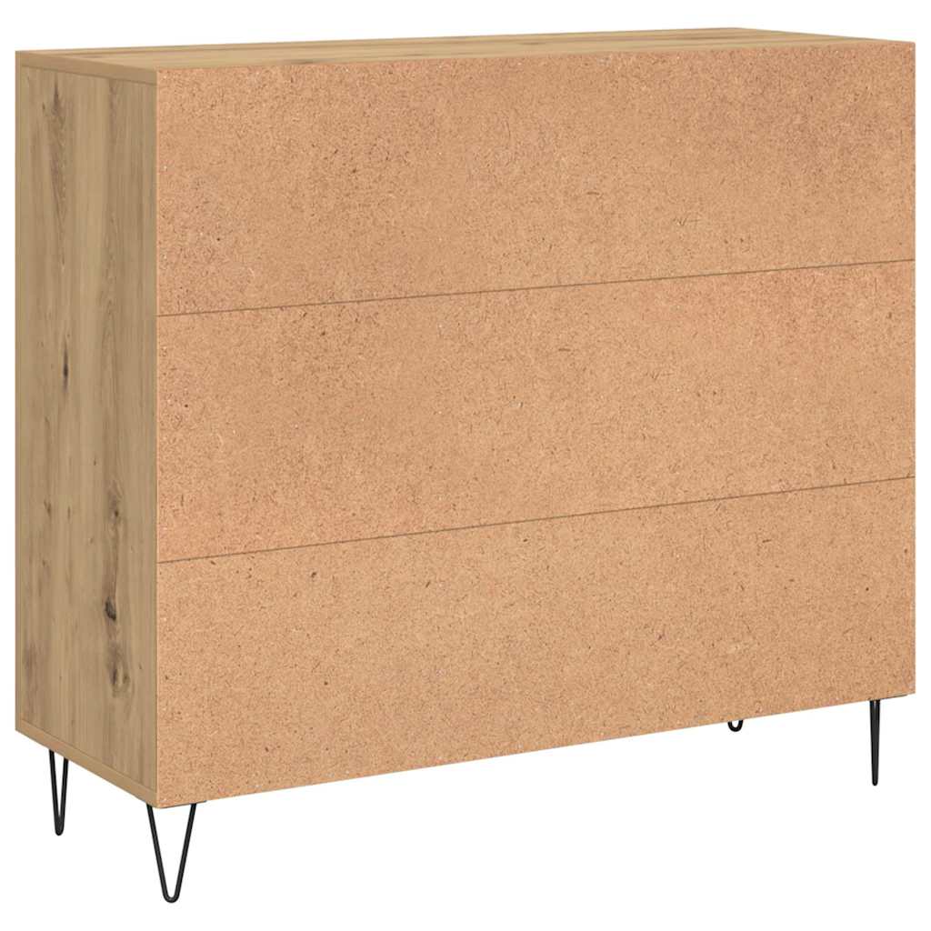 Sideboard Eiche handwerklich 90 x 34 x 80 cm Holzwerkstoff