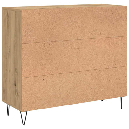 Sideboard Eiche handwerklich 90 x 34 x 80 cm Holzwerkstoff