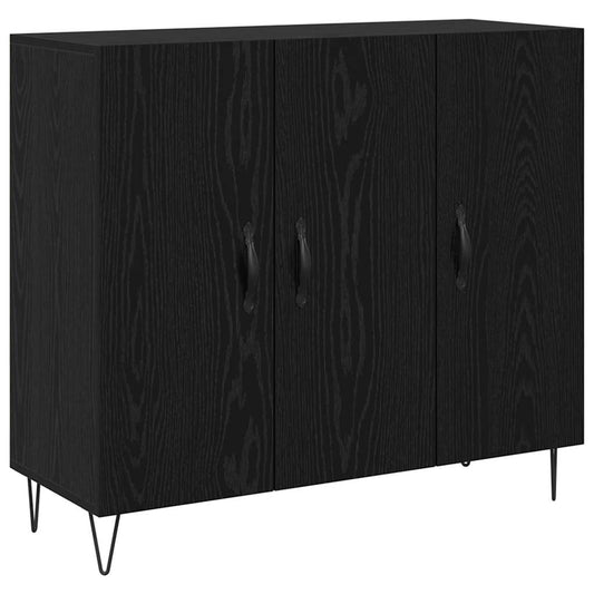 Sideboard Schwarze Eiche 90 x 34 x 80 cm Holzwerkstoff