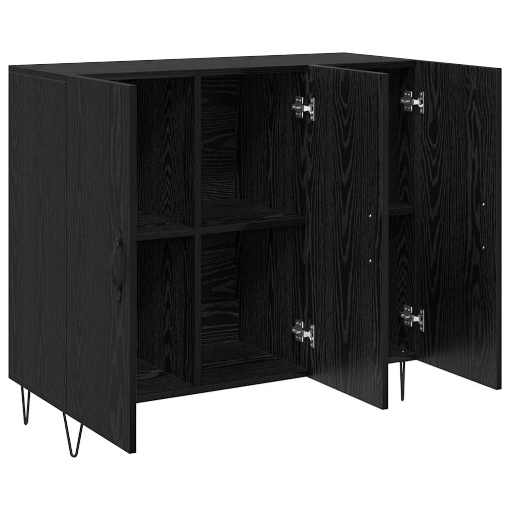 Sideboard Schwarze Eiche 90 x 34 x 80 cm Holzwerkstoff