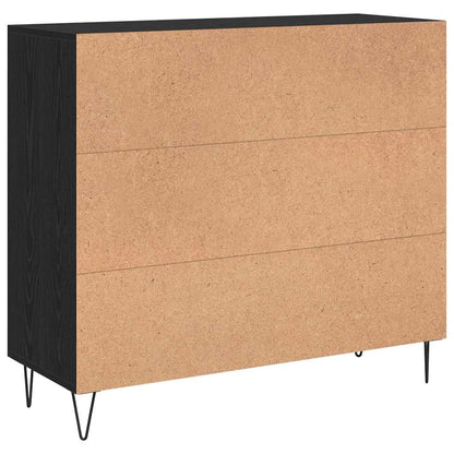 Sideboard Schwarze Eiche 90 x 34 x 80 cm Holzwerkstoff