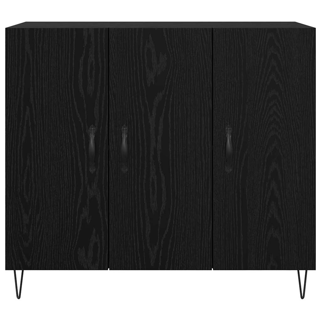 Sideboard Schwarze Eiche 90 x 34 x 80 cm Holzwerkstoff
