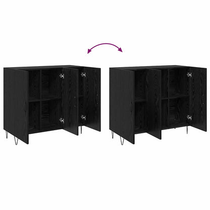Sideboard Schwarze Eiche 90 x 34 x 80 cm Holzwerkstoff