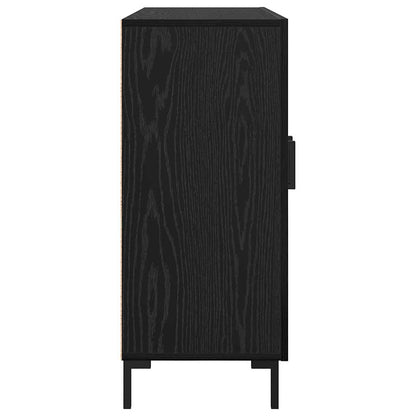 Sideboard Schwarz 90 x 34 x 80 cm Holzwerkstoff