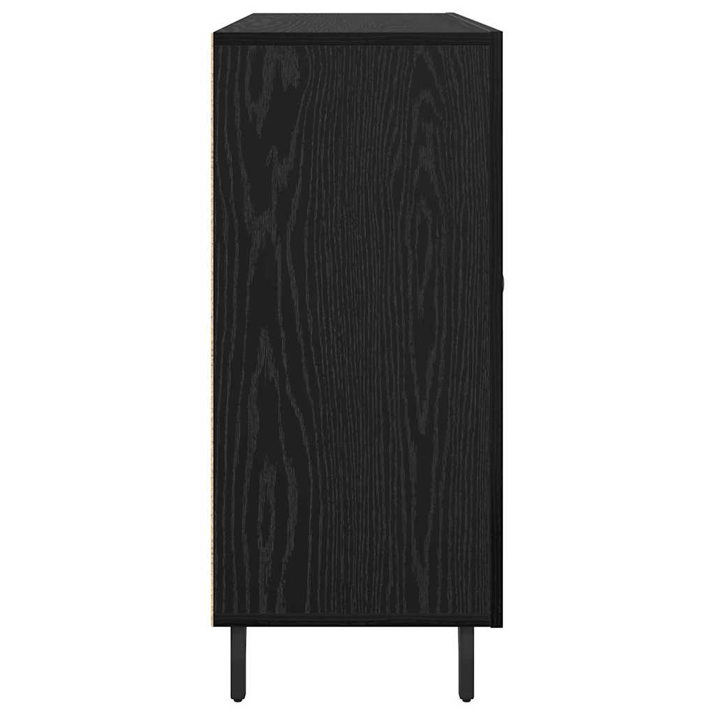 Sideboard Schwarz 90 x 34 x 80 cm Holzwerkstoff