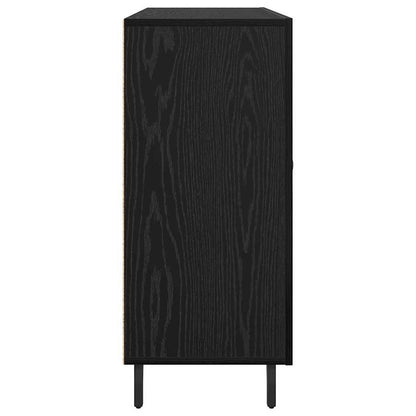 Sideboard Schwarz 90 x 34 x 80 cm Holzwerkstoff